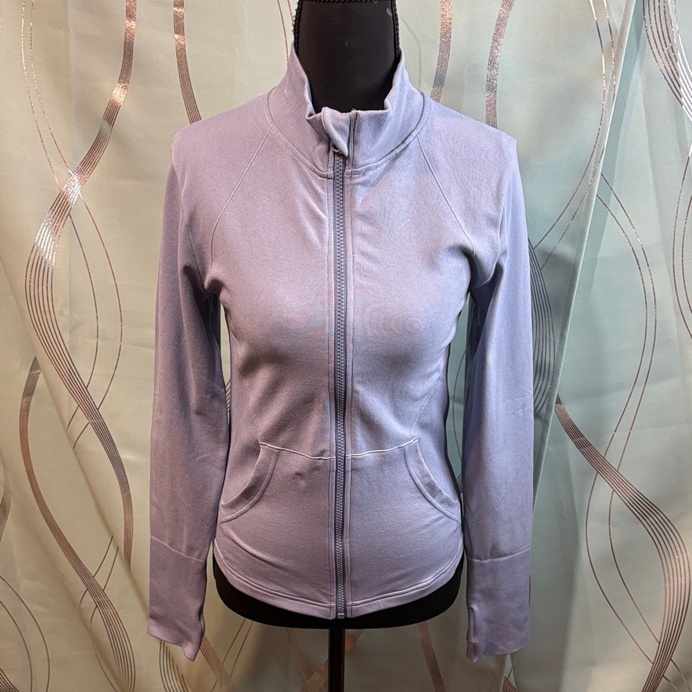 Light Blue Zip-Up Jacket